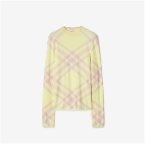 burberry check merino wool blend sweater|Check Wool Blend Sweater in Sherbet .